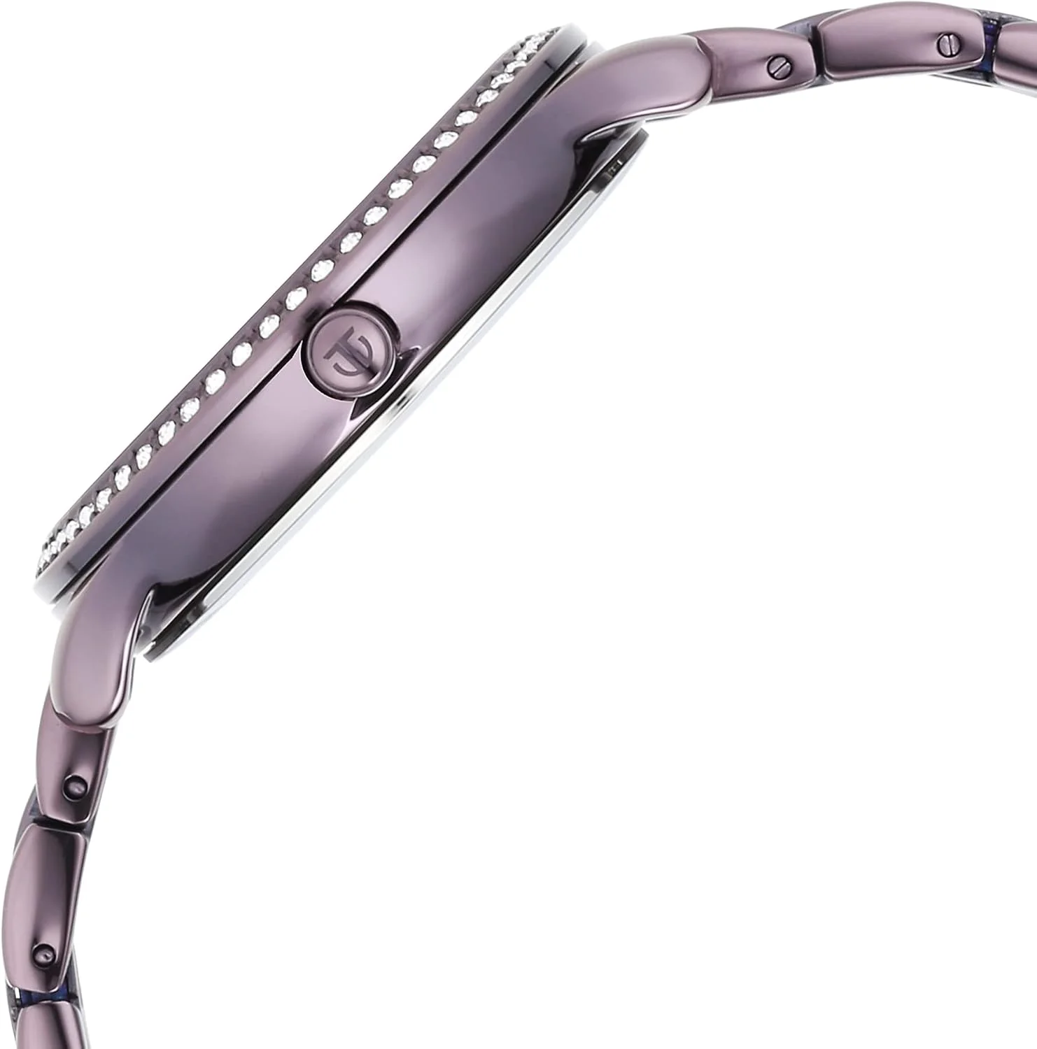 ساعت مچی زنانه تایتان مدل آنالوگ با صفحه بنفش-95209QM01، آبکاری یاسی