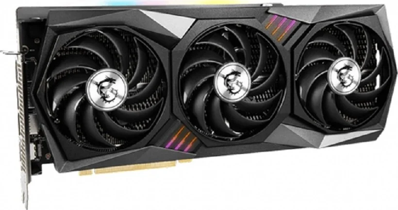 کارت گرافیک ام اس آی GeForce RTX 3080 Gaming Z Trio 12G LHR، حافظه 12 گیگابایت GDDR6X 384 بیتی، 8960 هسته پردازشی، فرکانس افزایشی 1815 مگاهرتز، سرعت 19 گیگابیت بر ثانیه، API 12، رابط PCI Express Gen 4، DP، HDMI | 912-V389-405