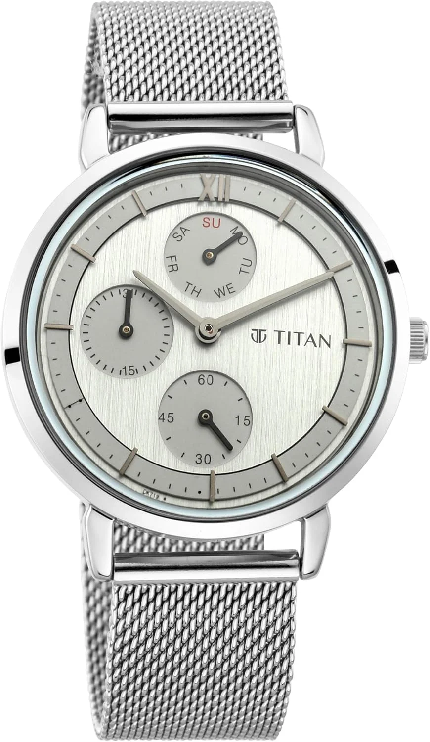 ساعت مچی زنانه تایتان نئو آنالوگ با صفحه آبی مدل 2652SM02