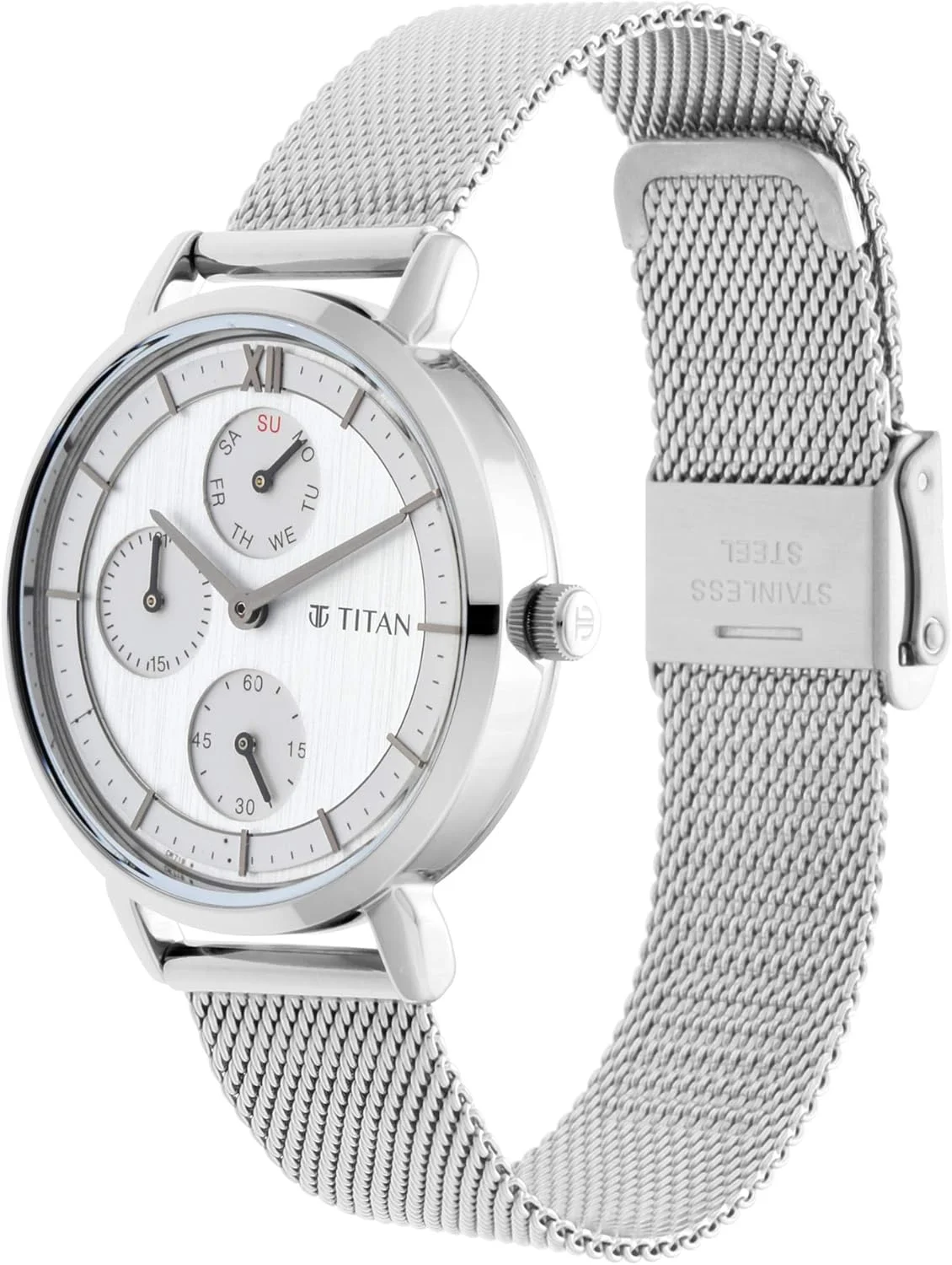 ساعت مچی زنانه تایتان نئو آنالوگ با صفحه آبی مدل 2652SM02