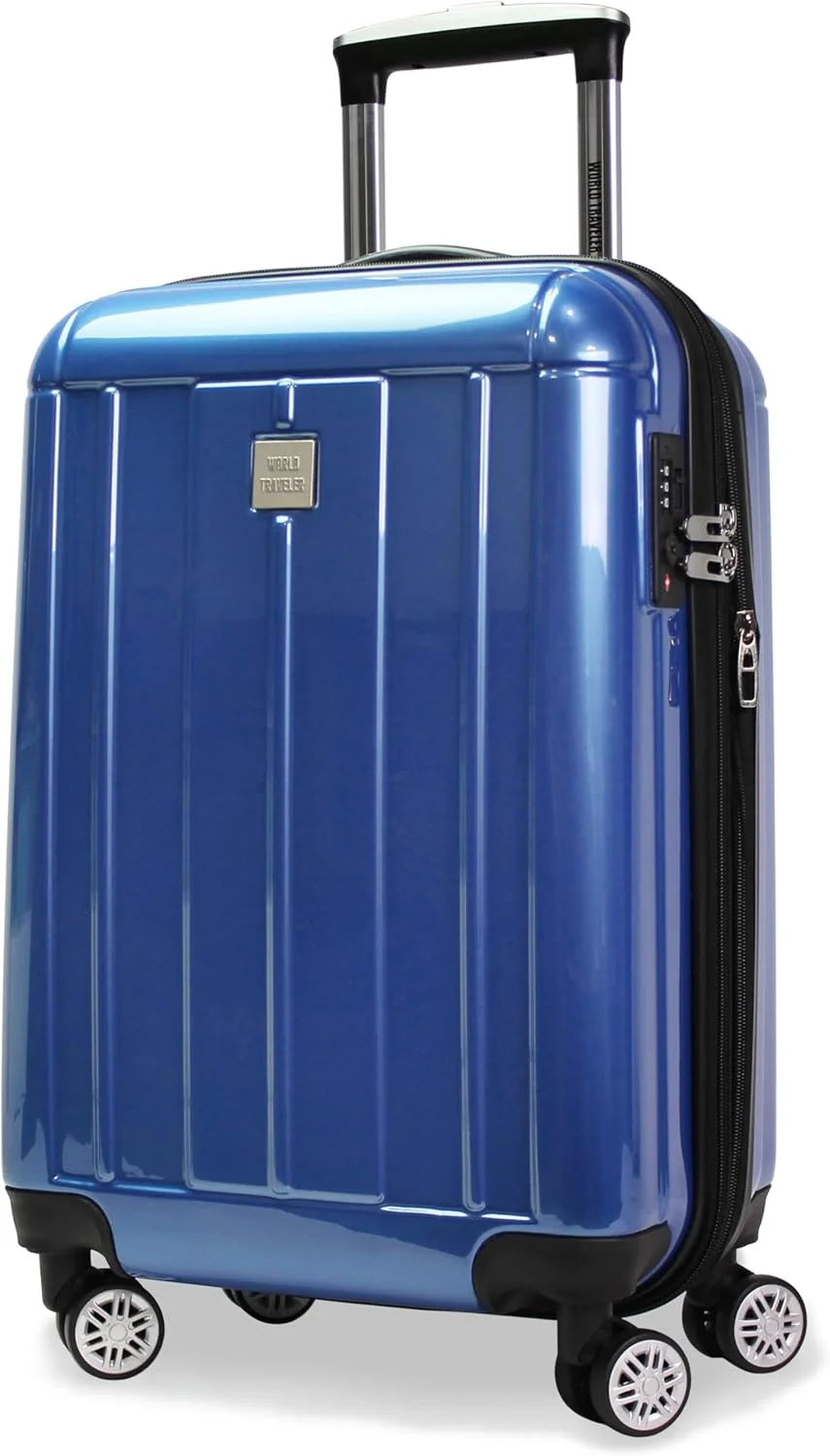 چمدان کابین سایز مسافرتی VentureX - چمدان پلی کربنات سبک وزن با چرخ های اسپینر