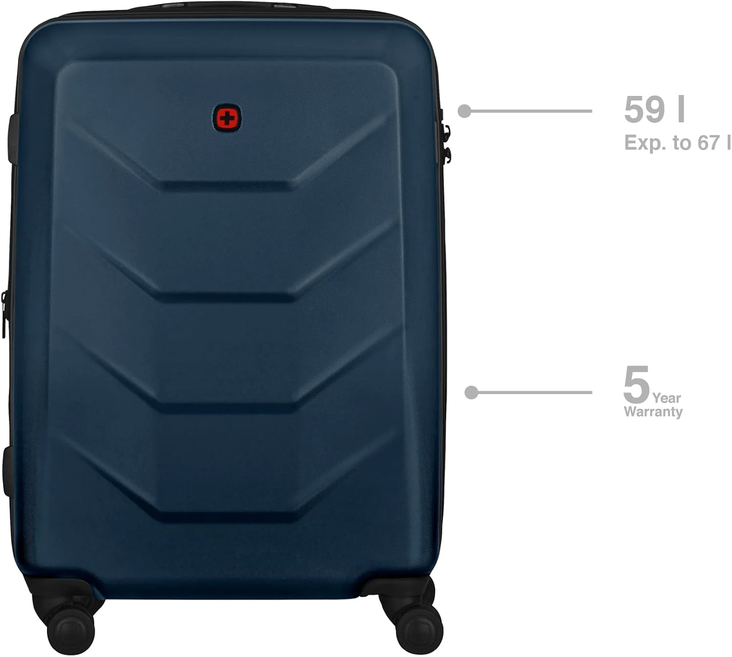 چمدان چرخ دار سخت پوسته ونگر مدل Prymo با 4 چرخ قفل امنیتی مناسب سفر تعطیلات برای خانم ها و آقایان