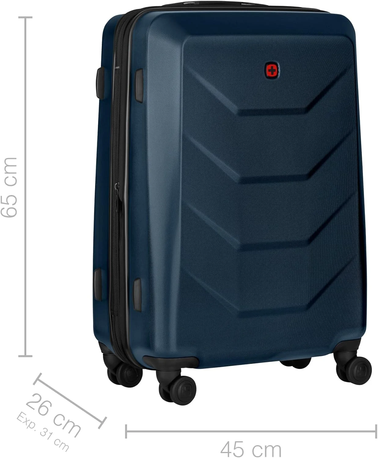 چمدان چرخ دار سخت پوسته ونگر مدل Prymo با 4 چرخ قفل امنیتی مناسب سفر تعطیلات برای خانم ها و آقایان