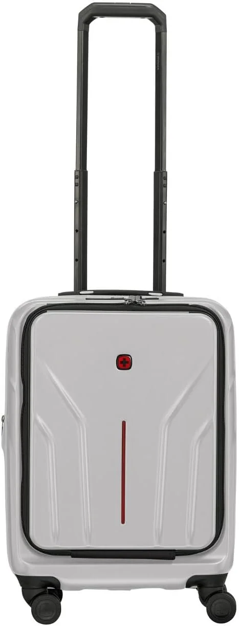 چمدان کابین سایز 55 سانتی متری چرخ دار ونگر مدل Amplix با بدنه سخت و قابلیت افزایش حجم - نقره ای - 653324