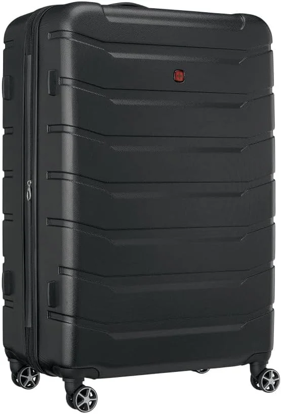 چمدان چرخدار بزرگ ونگر مدل Vaiana با بدنه سخت، چهار چرخ دوبل و قابلیت افزایش حجم، سایز 86 سانتی متر، مشکی
