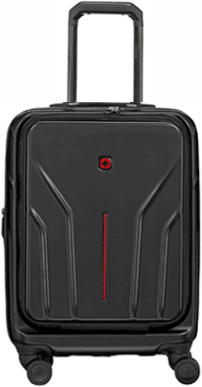 چمدان کابین خلبانی چرخ دار ونگر مدل Amplix با بدنه سخت و قابلیت افزایش حجم - 55 سانتی متر - مشکی - 653323