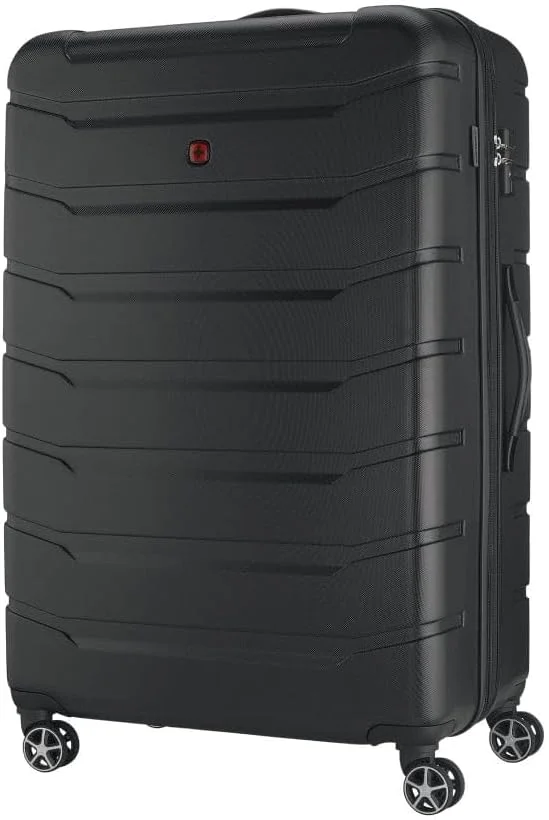 چمدان چرخدار بزرگ ونگر مدل Vaiana با بدنه سخت، چهار چرخ دوبل و قابلیت افزایش حجم، سایز 86 سانتی متر، مشکی