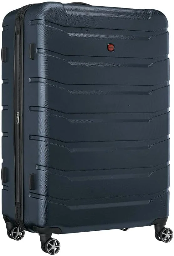 چمدان چرخدار سخت و جادار وایانا ونگر با 4 چرخ دوبل و قابلیت افزایش حجم، سایز 86 سانتی متر، آبی