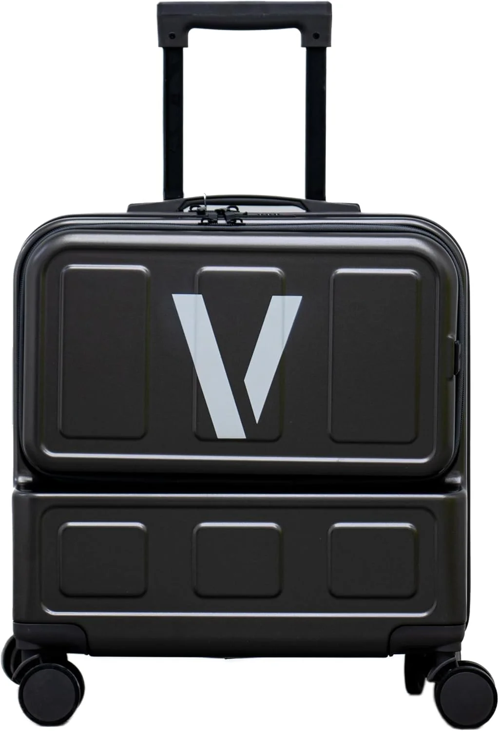 چمدان چرخشی سایز کابین - 47 سانتی متر، جنس: PC+ABS، مشکی