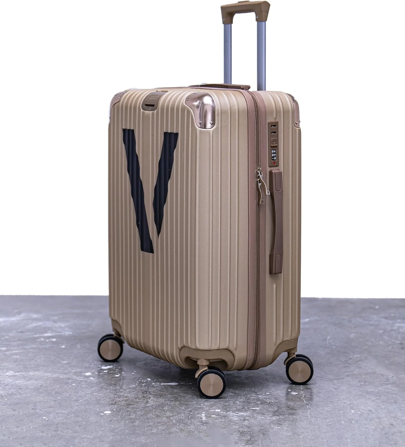 چمدان چرخشی سخت - 63 سانتی متر، جنس: ABS، رزگلد