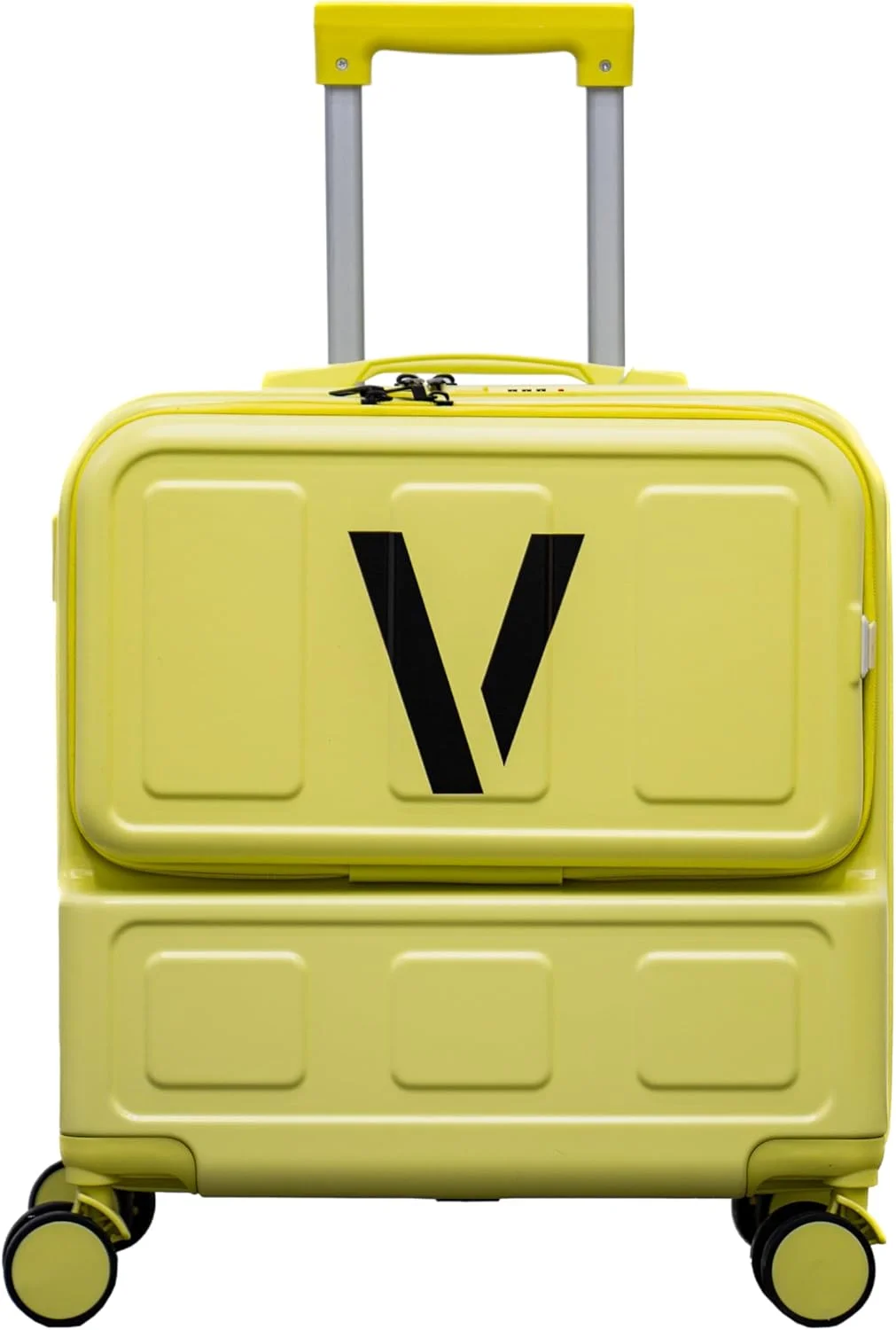 چمدان چرخشی سایز کابین - 47 سانتی متر، جنس: PC+ABS، زرد