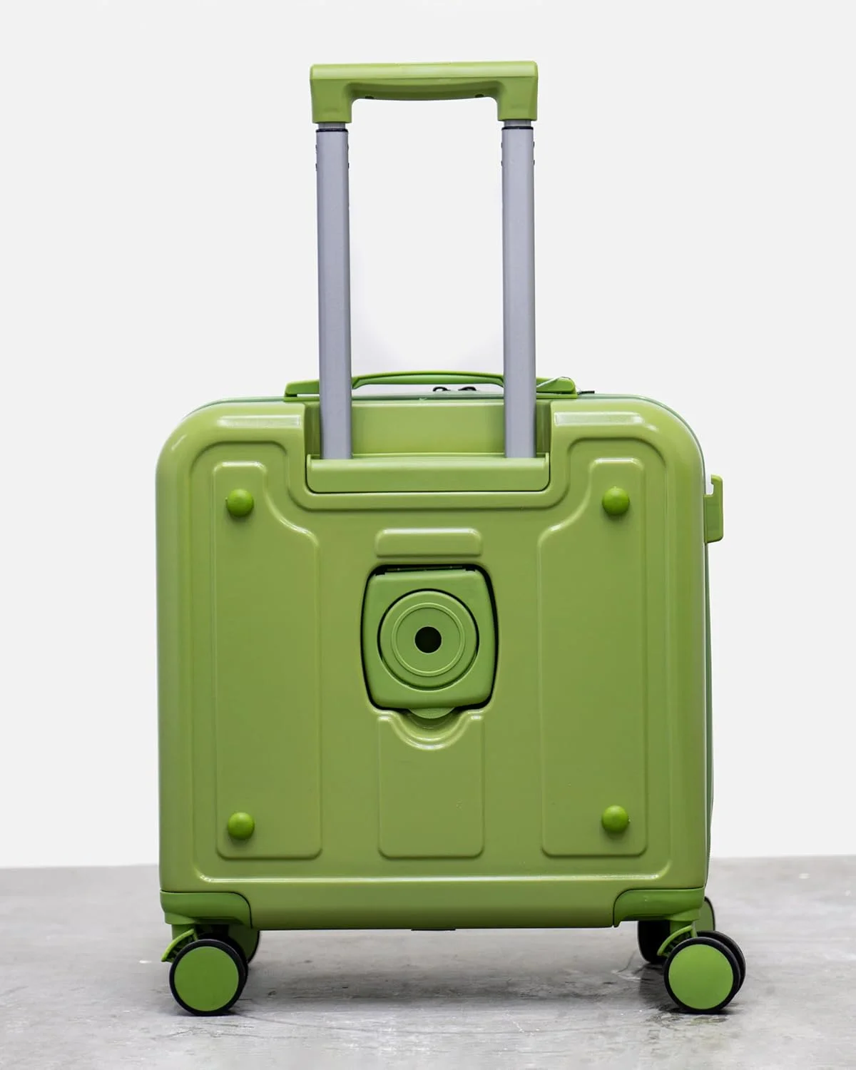 چمدان کابین سایز سخت، جنس PC+ABS، سایز 47 سانتی‌متر، چرخشی، سبز
