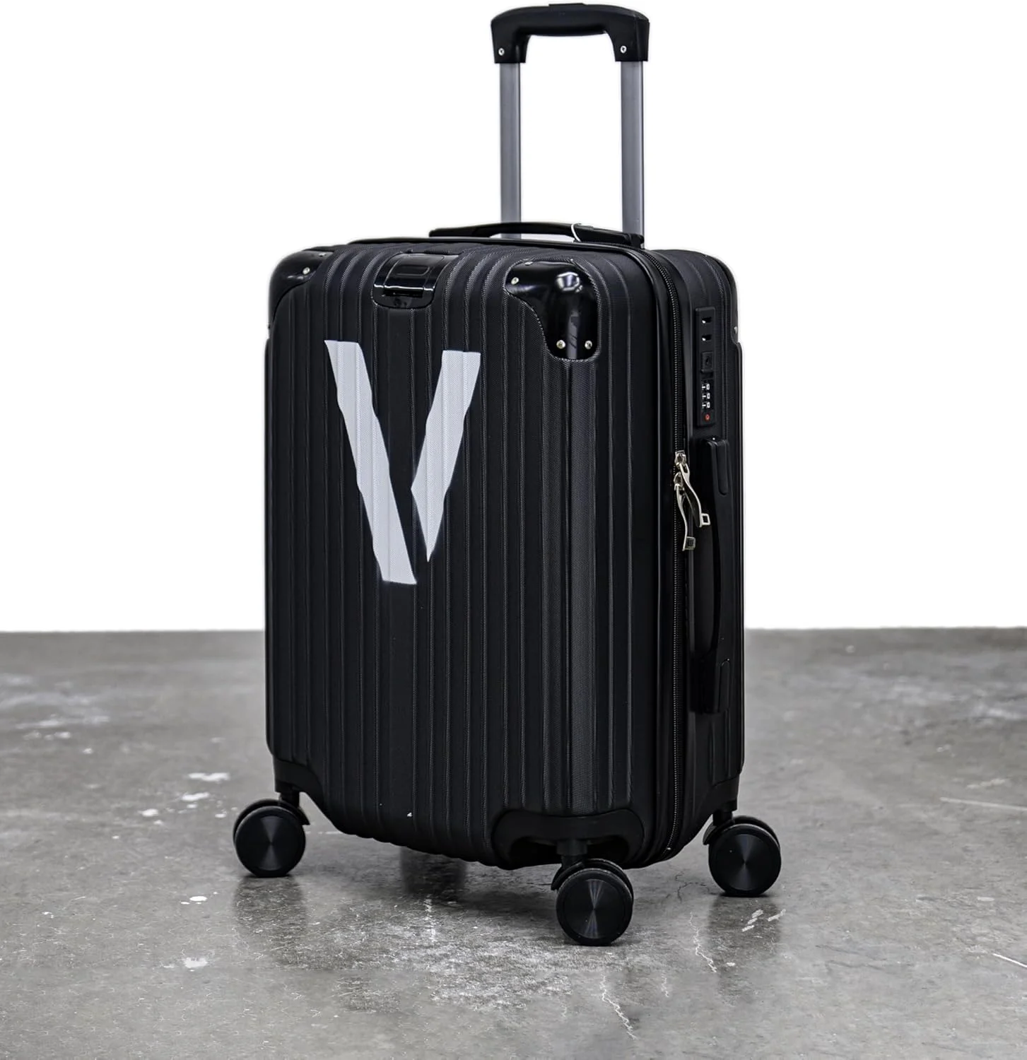 چمدان کابین سایز بدنه سخت - 20 اینچ (54 سانتی متر)، جنس: ABS، مشکی