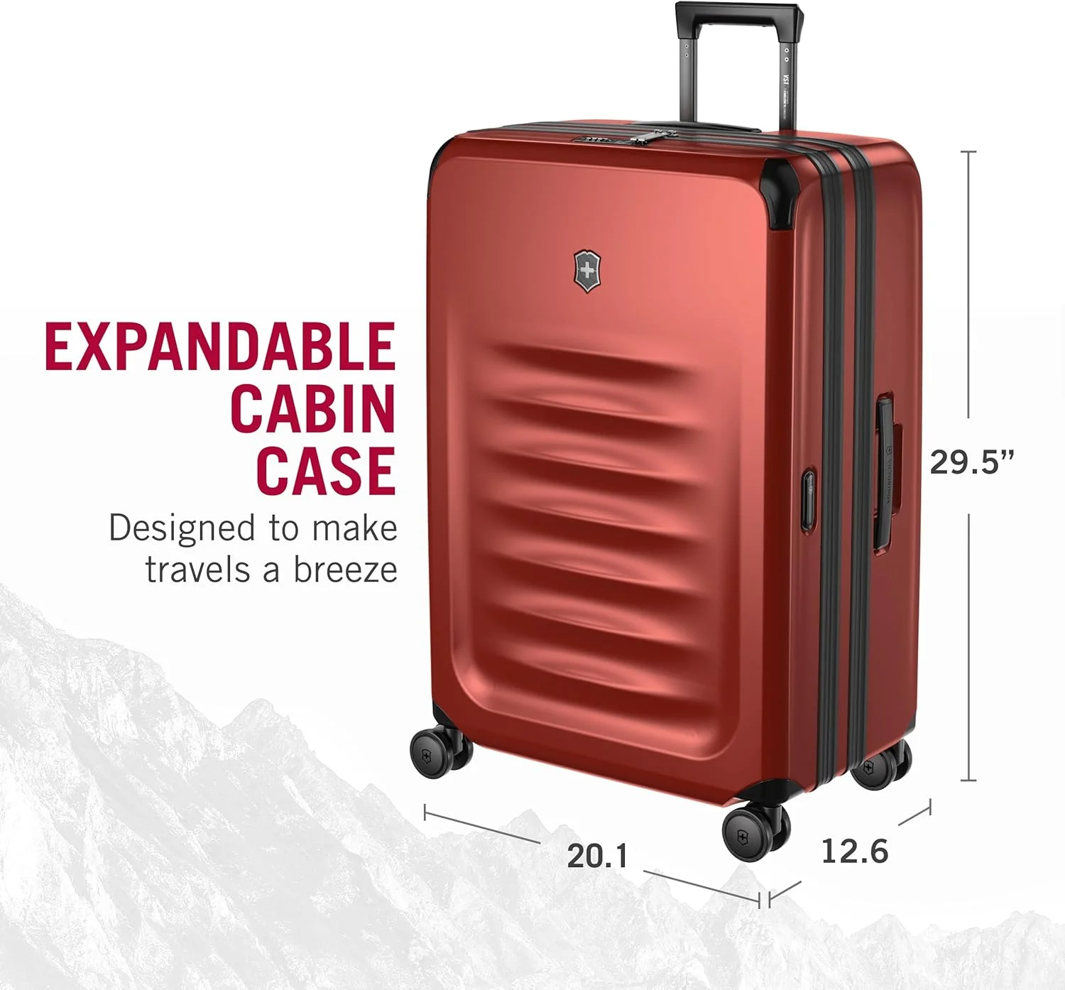 چمدان چرخدار ویکتورینوکس اسپکترا 3.0، چمدان مسافرتی، ترولی 4 چرخ، پایدار، قابل افزایش حجم