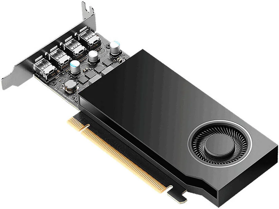 کارت گرافیک PNY NVIDIA RTX A400، حافظه 4 گیگابایتی GDDR6 64 بیتی، 24 هسته Tensor، 6 هسته RT، PCI Express 4.0 x8، 768 هسته CUDA، 4x Mini-DisplayPort 1.4، مشکی | VCNRTXA400-SB کارت گرافیک PNY NVIDIA RTX A400، حافظه 4 گیگابایتی GDDR6 64 بیتی، 24 هسته Tensor، 6 هسته RT، PCI Express 4.0 x8، 768 هسته CUDA، 4x Mini-DisplayPort 1.4، مشکی | VCNRTXA400-SB