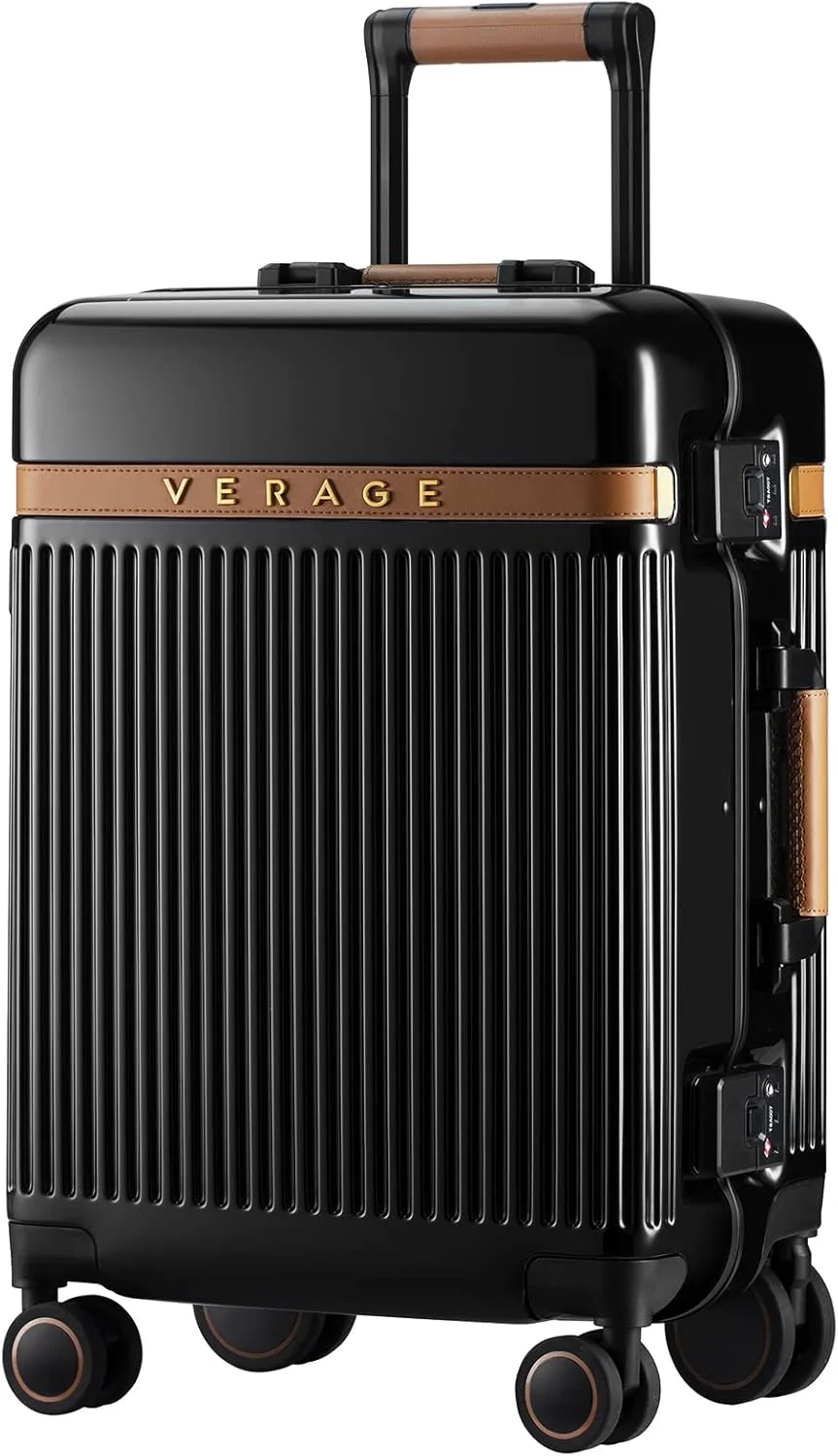 چمدان چرخشی سخت VERAGE، مشکی، سایز کابین ۲۰ اینچ