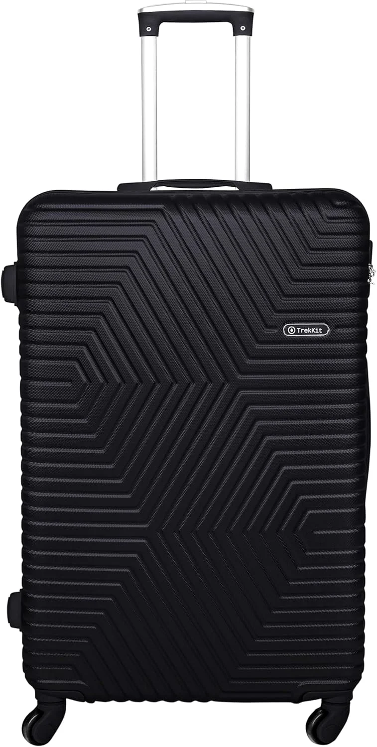 چمدان چرخدار سبک وزن - چمدان سخت پوسته دستی برای مسافرت | چمدان ABS با 4 چرخ گردان (20 اینچ (51 سانتی متر)، مشکی)