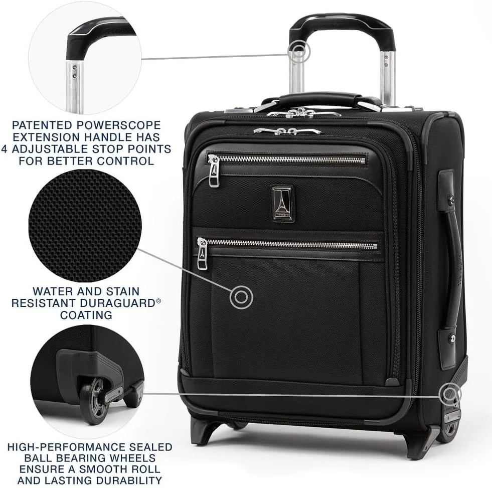 چمدان خلبانی چرخ‌دار ۲۲ اینچی Travelpro Platinum Elite با قابلیت افزایش حجم