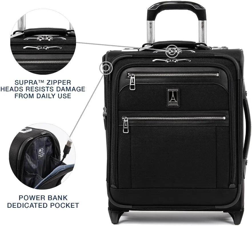 چمدان خلبانی چرخ‌دار ۲۲ اینچی Travelpro Platinum Elite با قابلیت افزایش حجم