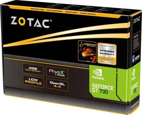 کارت گرافیک ZOTAC GeForce GT 730 با 4 گیگابایت حافظه DDR3 | ZT-71115-20L