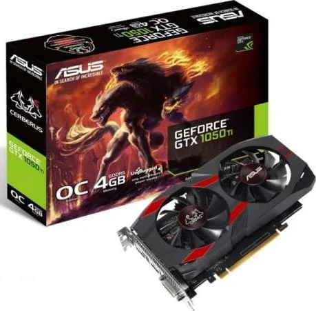 کارت گرافیک ایسوس CERBERUS-GTX1050TI-O4G Cerberus GeForce GTX 1050 Ti OC Edition با حافظه 4GB GDDR5 128-bit، PCI-e 3.0