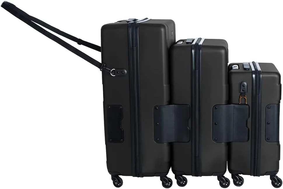 ست چمدان ۳ تکه اتصال‌دار TACH | چمدان چرخشی ۲۰، ۲۴ و ۲۸ اینچی با قفل‌های TSA | سیستم اتصال داخلی ثبت شده به راحتی ۶ کیف را به هم متصل می‌کند (ست ۳ تایی، مشکی)