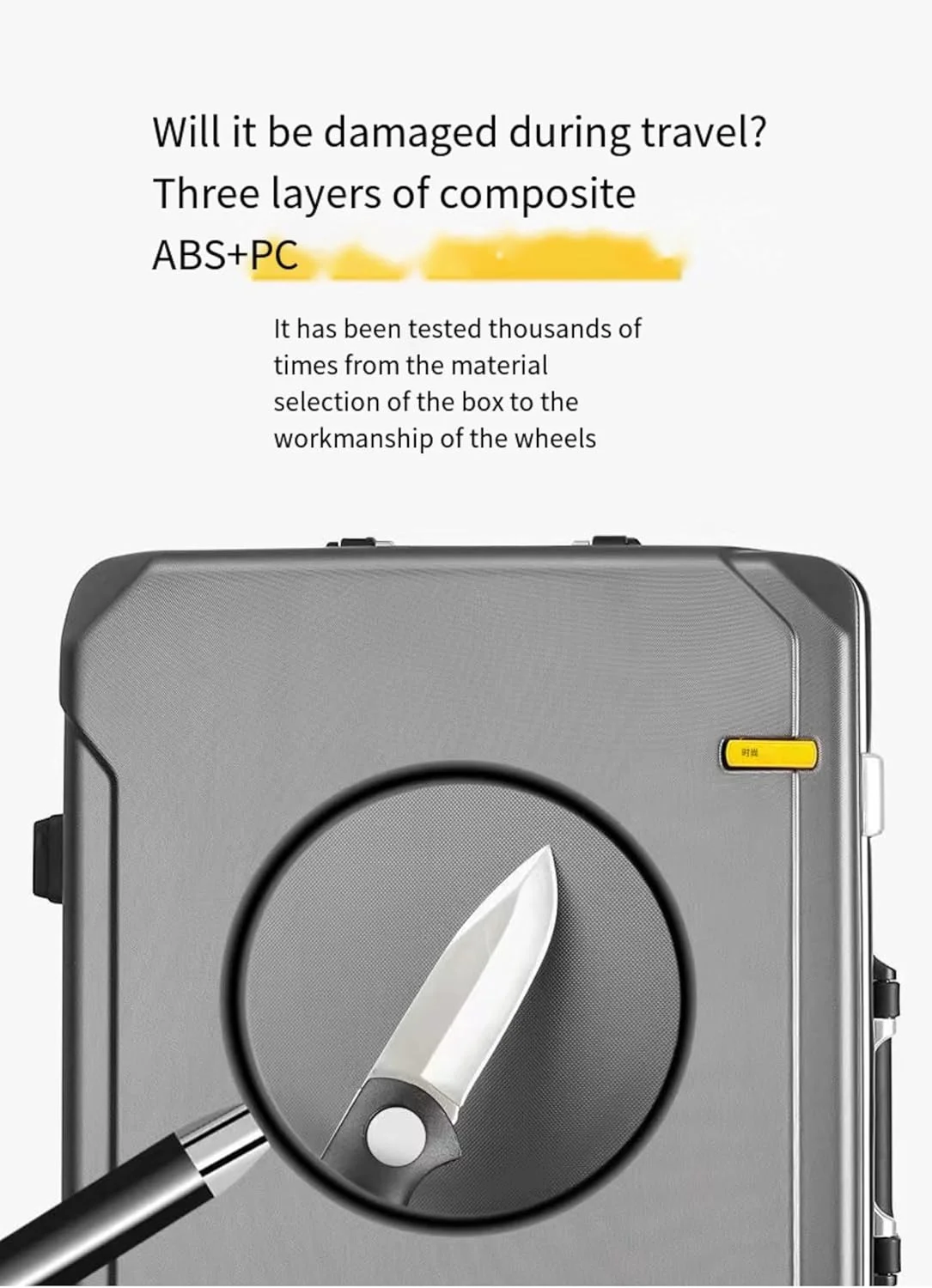 ست چمدان سه لایه سوئیس کیس، 2 عددی، سایز 20+24 اینچ، نقره ای، با 5 چرخ دوبل 360 درجه بی صدا و قفل ترکیبی سه تایی، و USB، XCF-Blackset