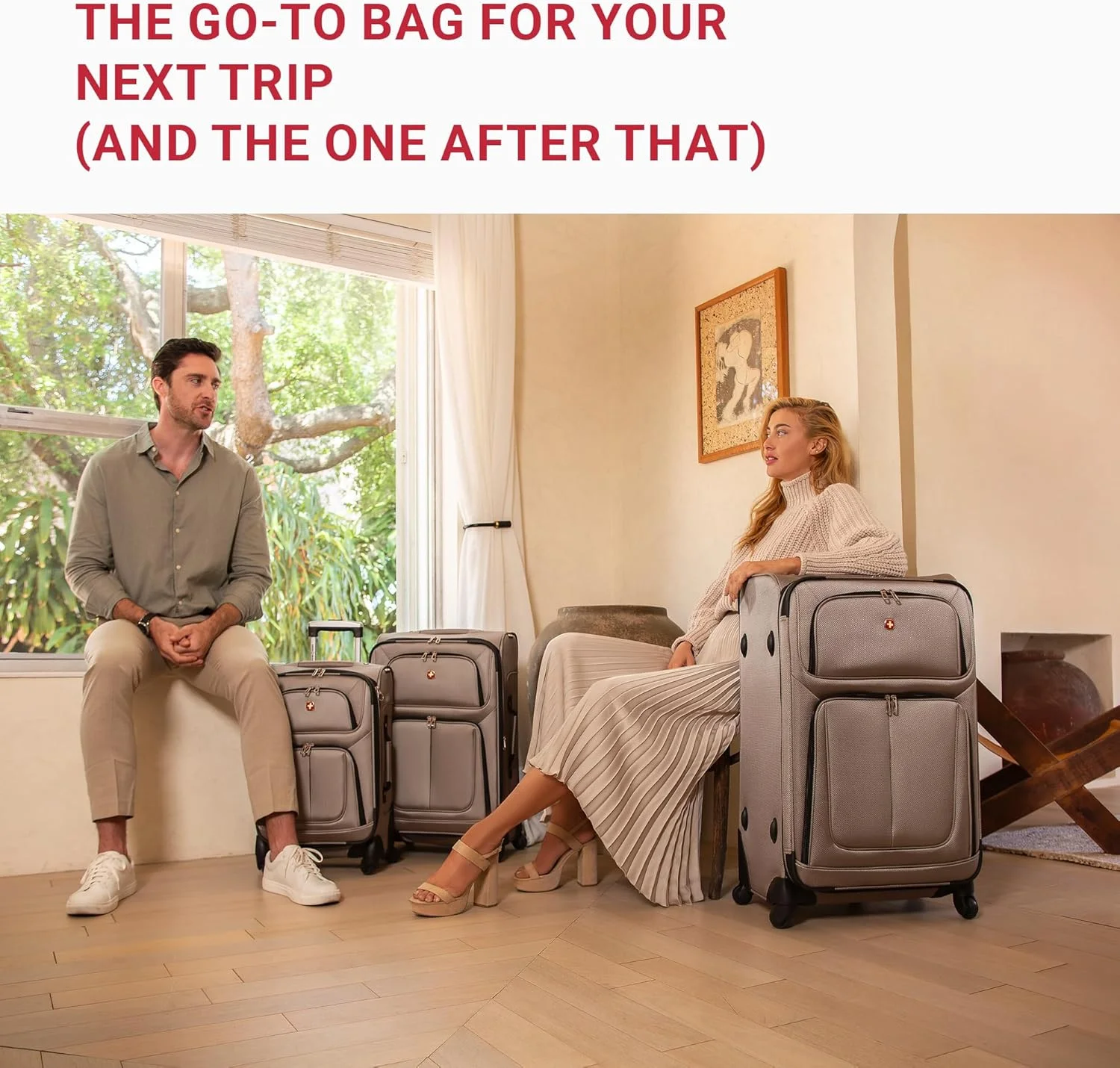 چمدان چرخ‌دار نرم و جادار SwissGear Sion