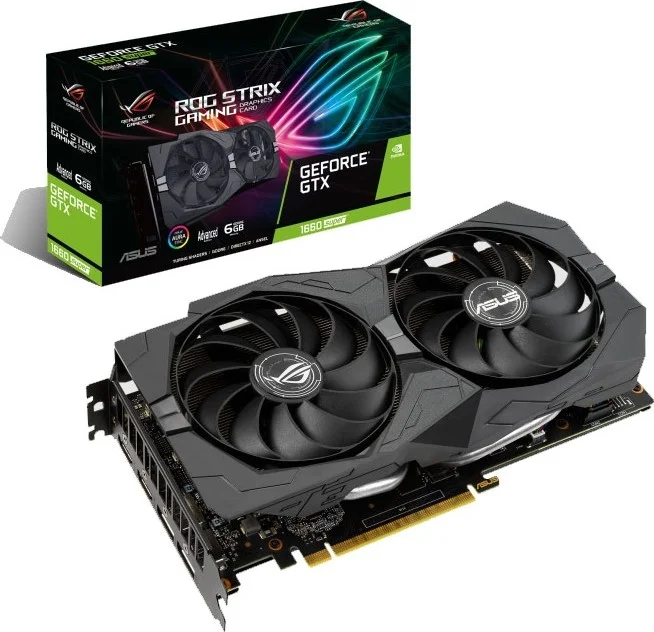 کارت گرافیک ایسوس راگ استریکس GTX 1660S A6G Gaming Advanced Edition - GeForce GTX 1660 SUPER، 6GB GDDR6، 192-bit، PCI Express 3.0، 2x HDMI 2.0b، 2x DisplayPort 1.4