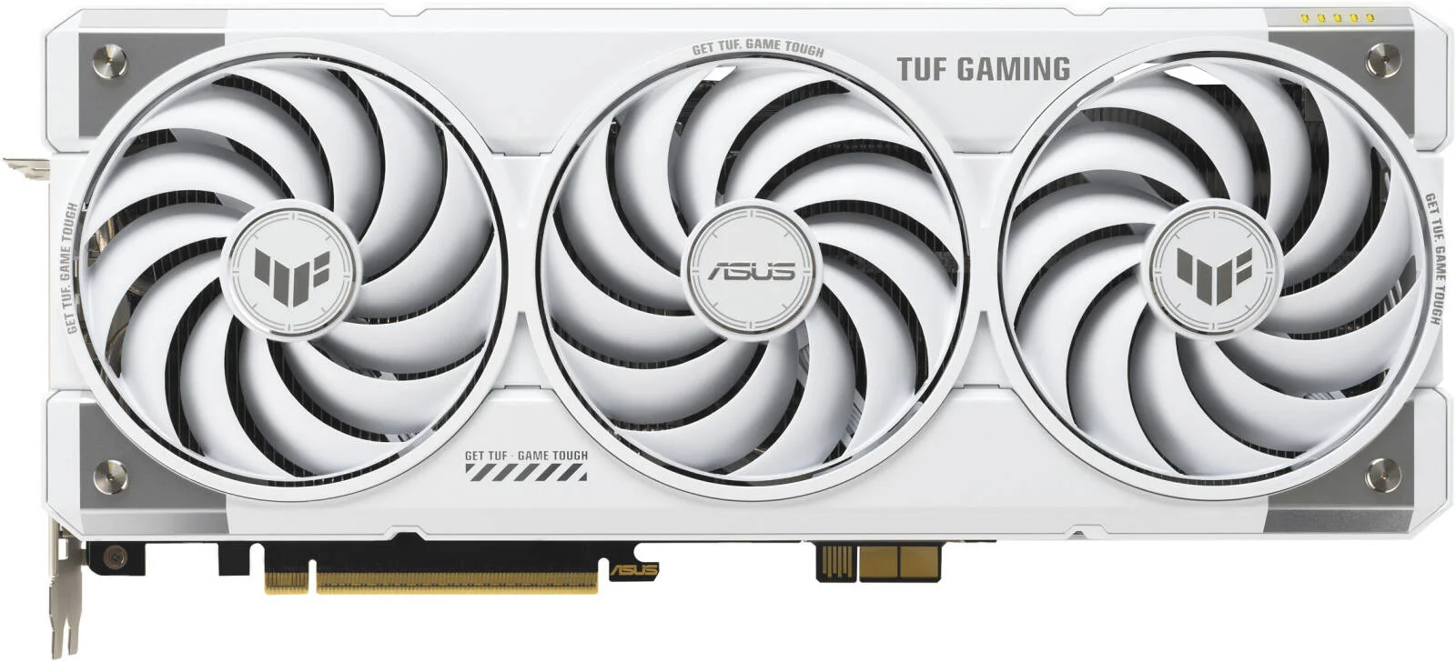 کارت گرافیک ایسوس TUF Gaming GeForce RTX 5070 Ti 16GB BTF OC، حافظه GDDR7 256 بیتی، فرکانس بوست 2588 مگاهرتز، 8960 هسته CUDA، سرعت حافظه 28 گیگابیت بر ثانیه، PCI Express 5.0، سفید | 90YV0N60-M0NA00