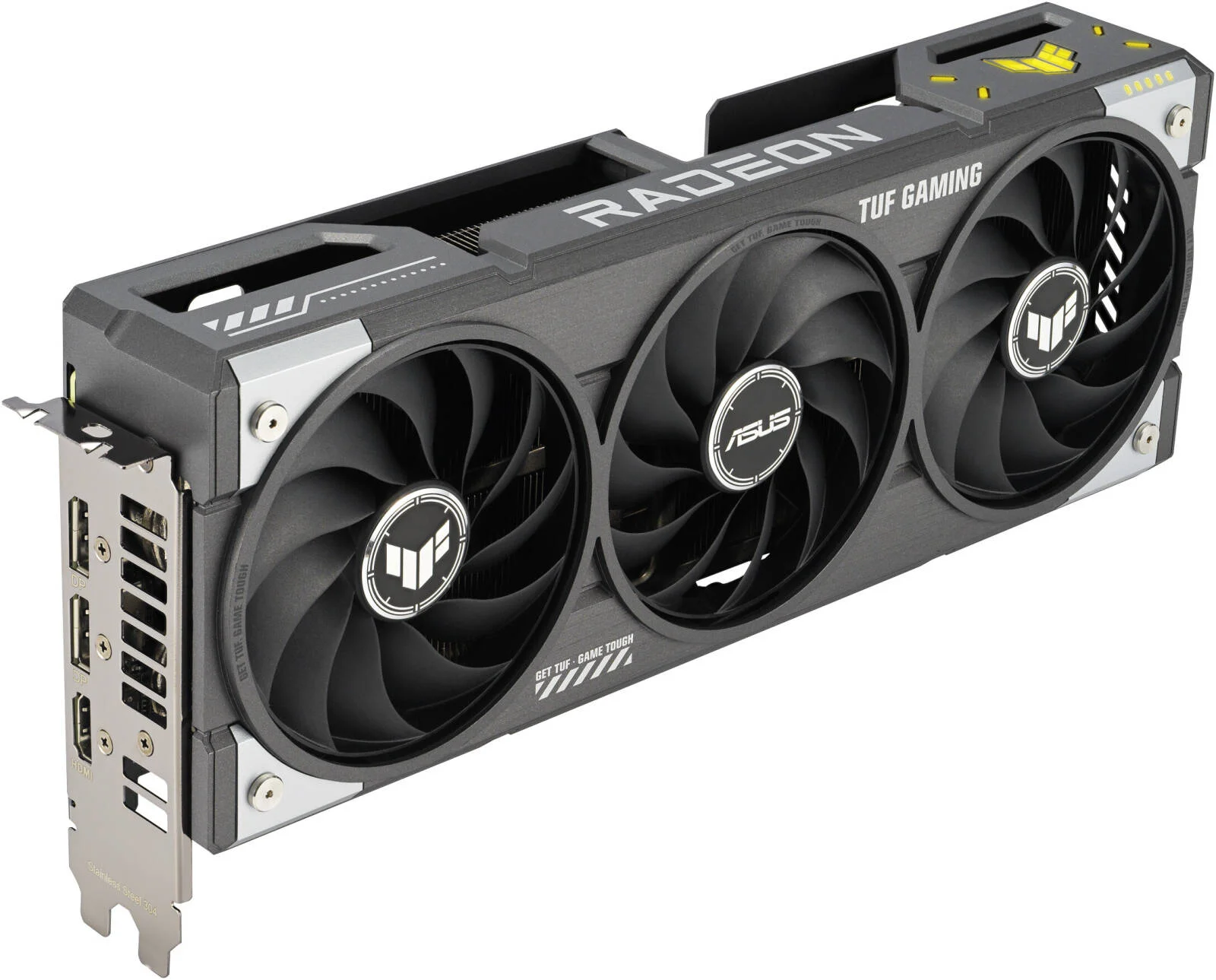 کارت گرافیک ایسوس TUF Gaming Radeon RX 9060 XT GDDR6 OC Edition، با 16 گیگابایت حافظه GDDR6 128 بیتی، فرکانس بوست 3340 مگاهرتز، 2048 پردازنده جریانی، سرعت حافظه 20 گیگابیت بر ثانیه، PCI Express 5.0 | 90YV0LF0-M0NA00