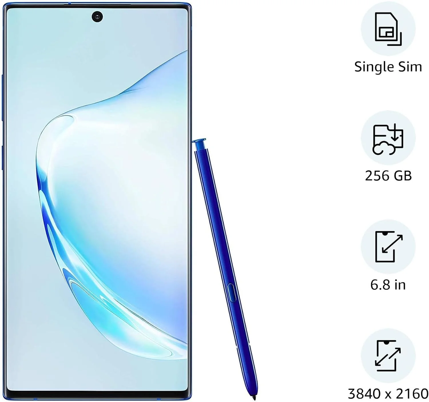 گوشی موبایل سامسونگ گلکسی نوت 10 پلاس تک سیم کارت 256 گیگابایت رم 12 گیگابایت 5G (نسخه امارات) - آبی درخشان گوشی موبایل سامسونگ گلکسی نوت 10 پلاس تک سیم کارت 256 گیگابایت رم 12 گیگابایت 5G (نسخه امارات) - آبی درخشان