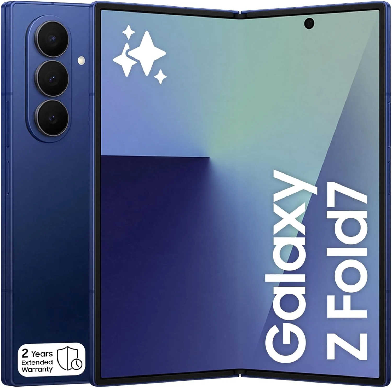 گوشی موبایل سامسونگ گلکسی زد فولد 7، گوشی هوش مصنوعی، سایه آبی، 256 گیگابایت حافظه داخلی، 12 گیگابایت رم، دوربین 200 مگاپیکسلی، پردازنده 3 نانومتری، باتری 4400 میلی آمپر ساعتی، نسخه امارات متحده عربی (فقط در آمازون)