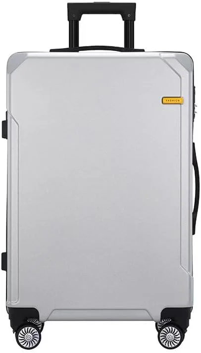 چمدان کابین سایز 20 اینچی سوییس کیس، نقره ای، 3 لایه، 4 چرخ دوبل گردان، قفل ترکیبی