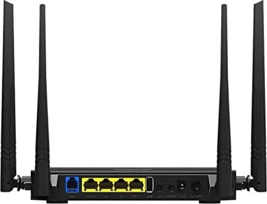 مودم روتر ADSL2+ تندا مدل D305 N300، دارای 4 آنتن 5dBi، تشخیص هوشمند حالت دسترسی، سرعت بی سیم 300M، پهنای باند 20M/40M، توان انتقال <20 dBm | D305
