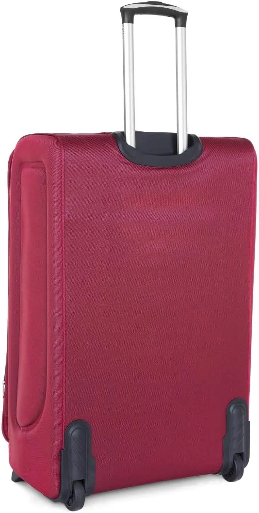 چمدان کابین سایز سخت سناتور 20 اینچی کوچک چرخ دار مناسب برای همه | چمدان فوق سبک با چرخ های اسپینر 4 (کابین سایز 20 اینچ، زرشکی)