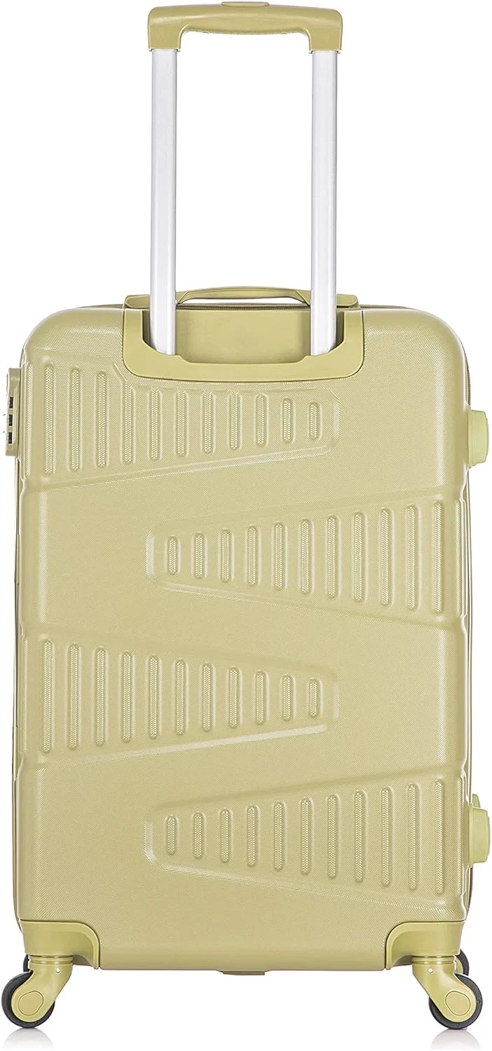 چمدان سخت و بادوام ABS سناتور، مناسب برای همه، کیف مسافرتی مدرن، چمدان کابین با 4 چرخ گردان تکی و روان مدل KH1075 (سایز کابین 20 اینچ، سبز چای)