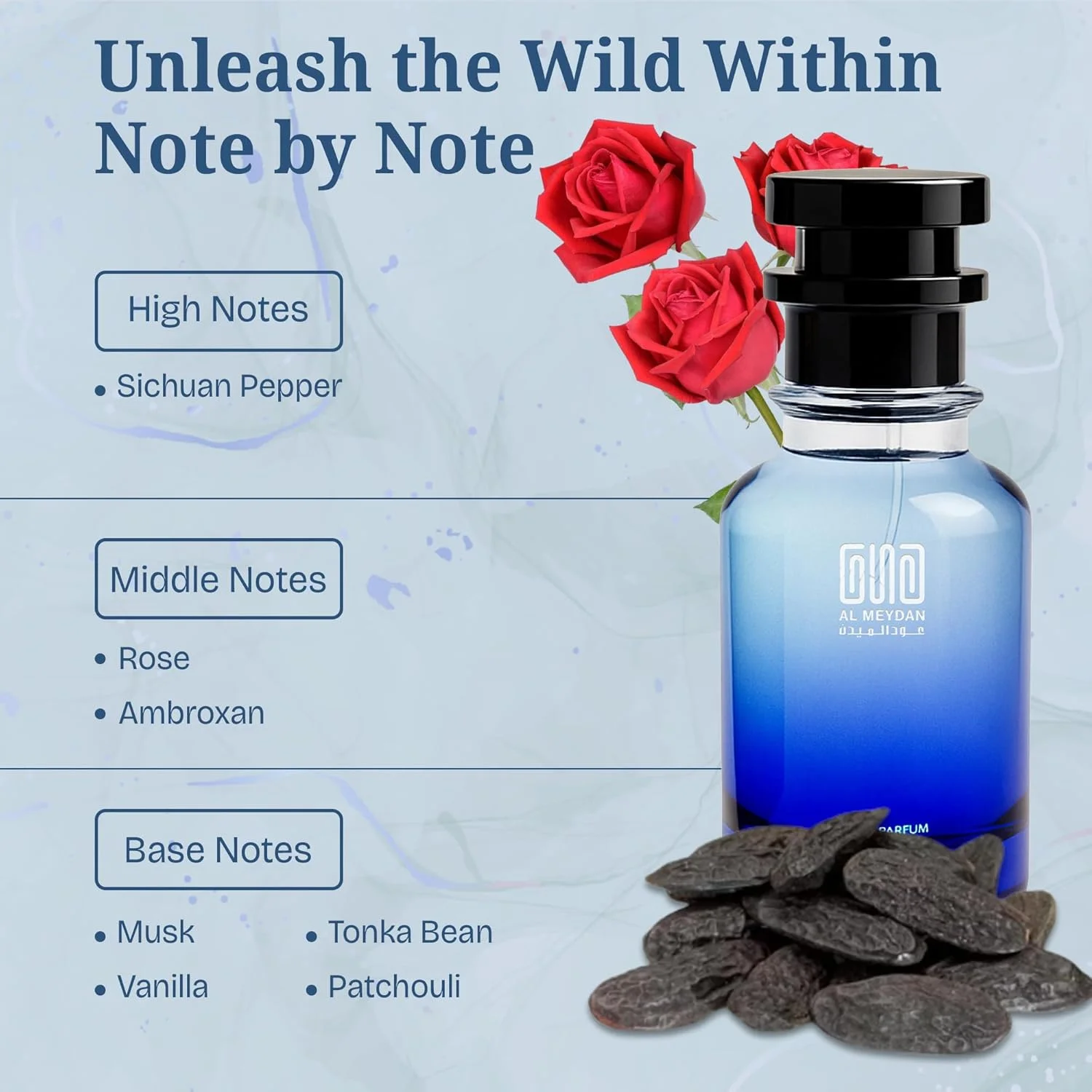 عطر روغنی زنانه و مردانه – رایحه ای از هازارد – عطر روغنی رز کهربایی تند با وانیل، دانه تونکا و نعناع هندی – رایحه ماندگار بدون الکل (200 میلی لیتر)
