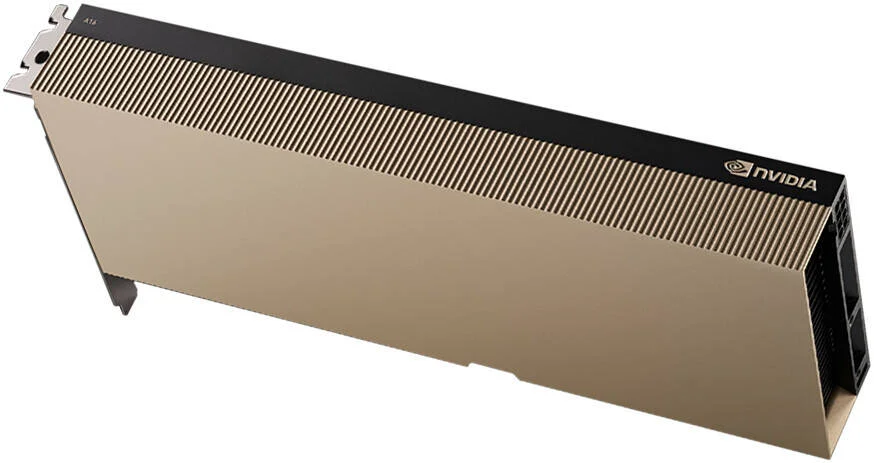 کارت گرافیک NVIDIA A16، با 4 عدد حافظه 16 گیگابایتی GDDR6، پهنای باند 4x 200 گیگابایت بر ثانیه، 4x 1280 هسته CUDA، 4x 40 هسته Tensor (نسل سوم)، 4x 10 هسته RT (نسل دوم)، رابط PCIe Gen4 (x16) | A16