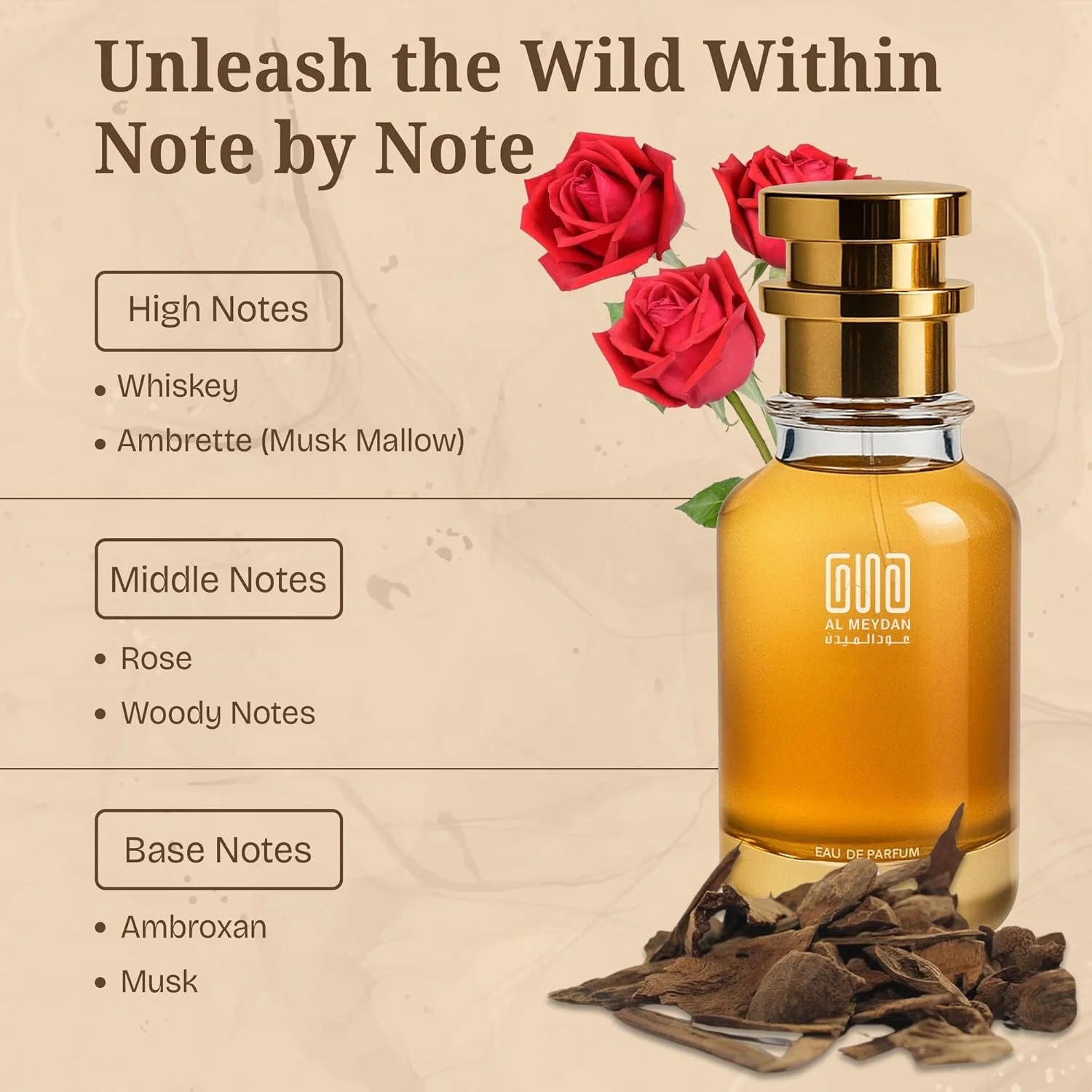 عطر روغنی زنانه و مردانه – رایحه ای از باراوندی – عطر روغنی غنی چوبی و ادویه ای با ویسکی، رز و مشک – ماندگاری طولانی و بدون الکل (30 میلی لیتر)