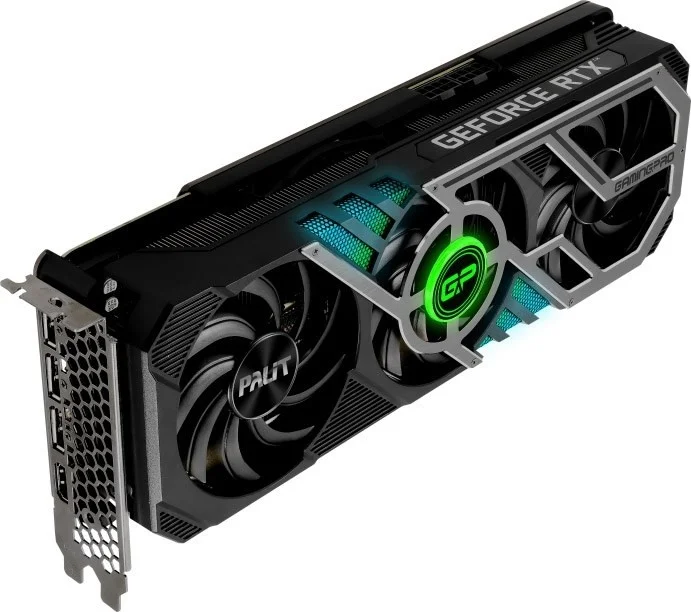 کارت گرافیک پالت Nvidia GeForce RTX 3080 10GB GamingPro PCI Express 4.0، HDMI و Display Port، پردازنده گرافیکی 1440MHz، آمپر تقویتی 1710MHz