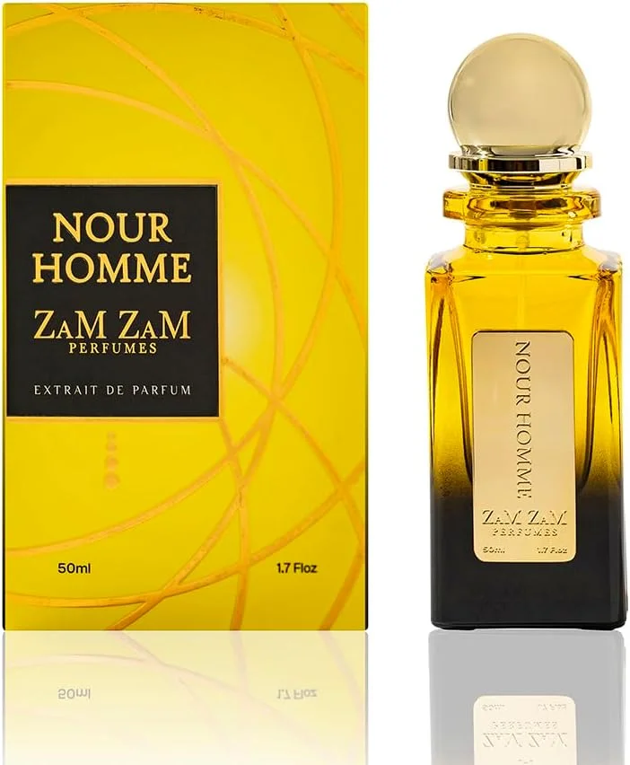 عطر унисекс زمزم نور هوم – 50 میل ادو پرفیوم با رایحه های شرقی و ادویه ای دارچین، هل، زنجبیل، پرالین، وانیل، قهوه و مشک – عطری جسورانه، ظریف و ماندگار