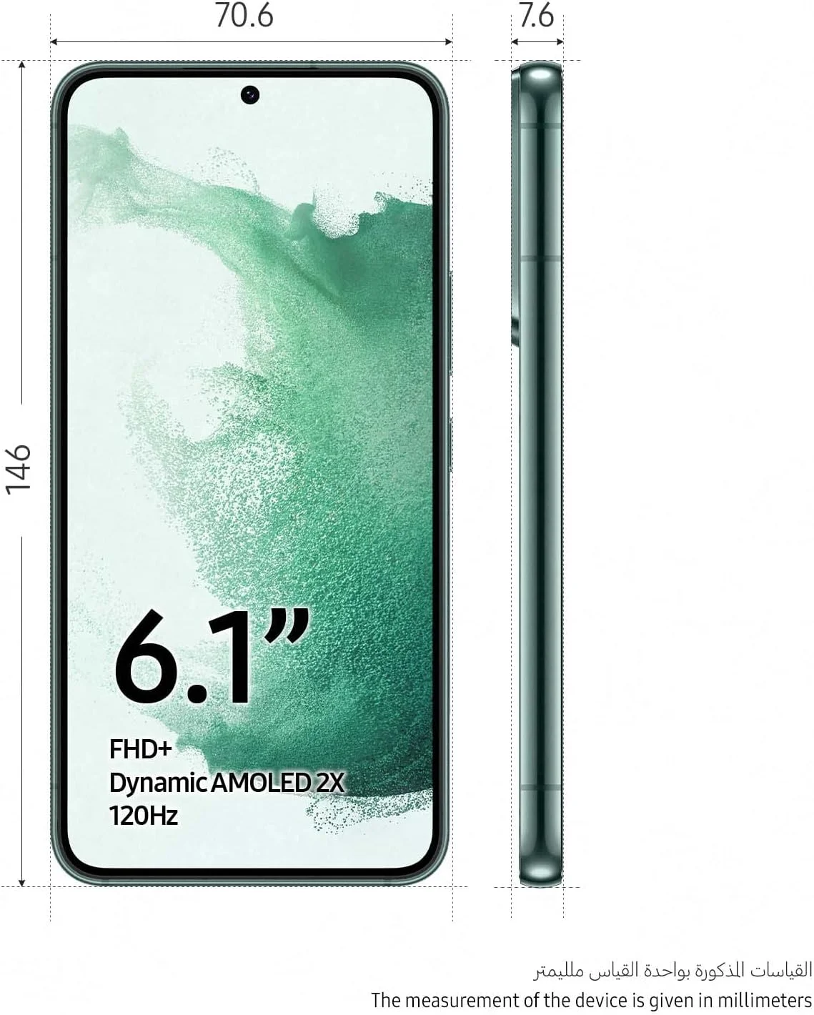 گوشی موبایل سامسونگ گلکسی S22 5G حافظه 256 گیگابایت دو سیم کارت اندروید سبز (نسخه امارات) گوشی موبایل سامسونگ گلکسی S22 5G حافظه 256 گیگابایت دو سیم کارت اندروید سبز (نسخه امارات)