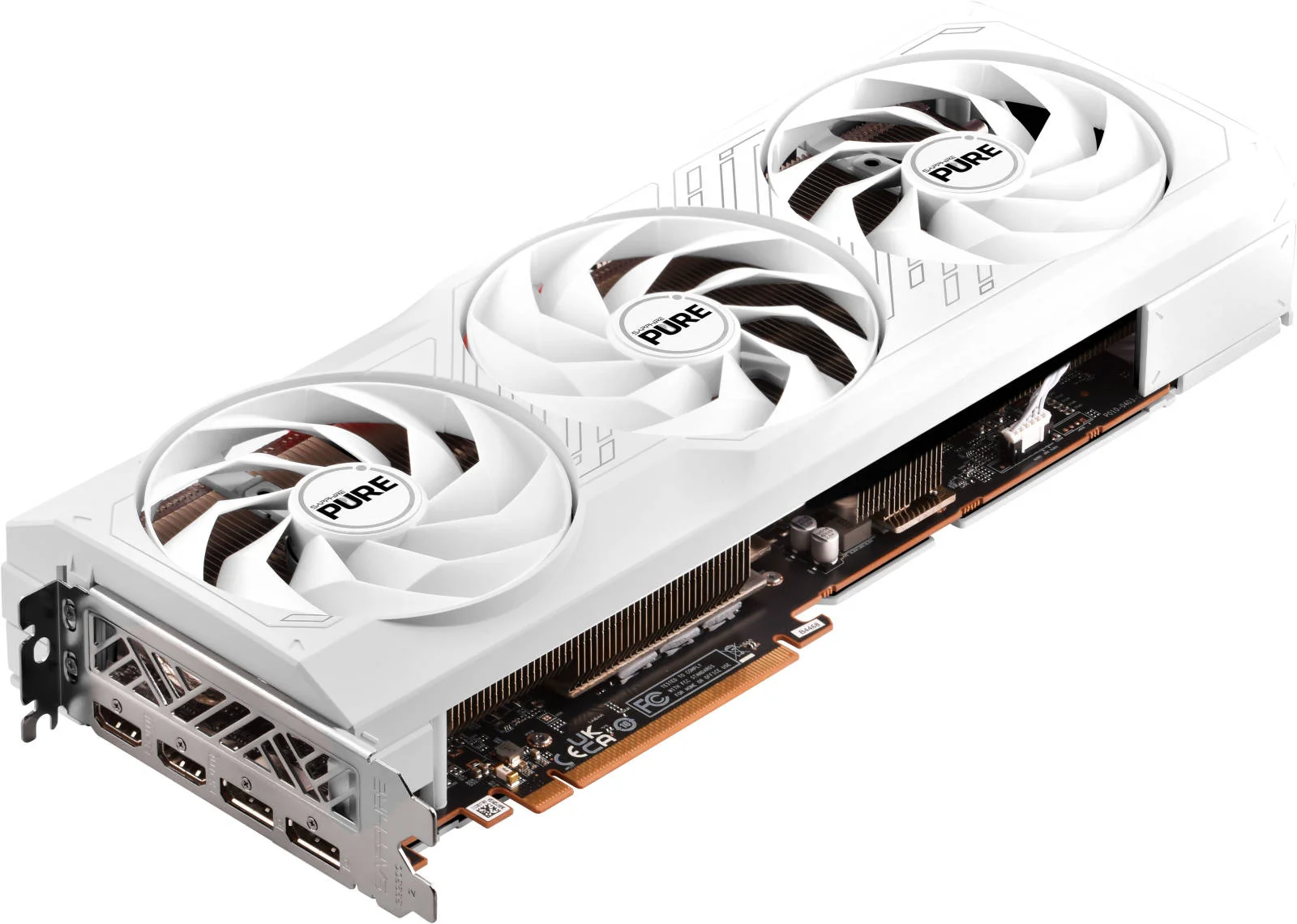 کارت گرافیک Sapphire PURE AMD Radeon RX 7800 XT، حافظه 16 گیگابایت GDDR6 256 بیتی، فرکانس بوست 2475 مگاهرتز، فرکانس حافظه 19.5 گیگابیت بر ثانیه، 3840 پردازنده جریانی، PCIE 4.0 x16، 2x DP و 2x HDMI، سفید | S88-8E475-101SA - تصویر 3