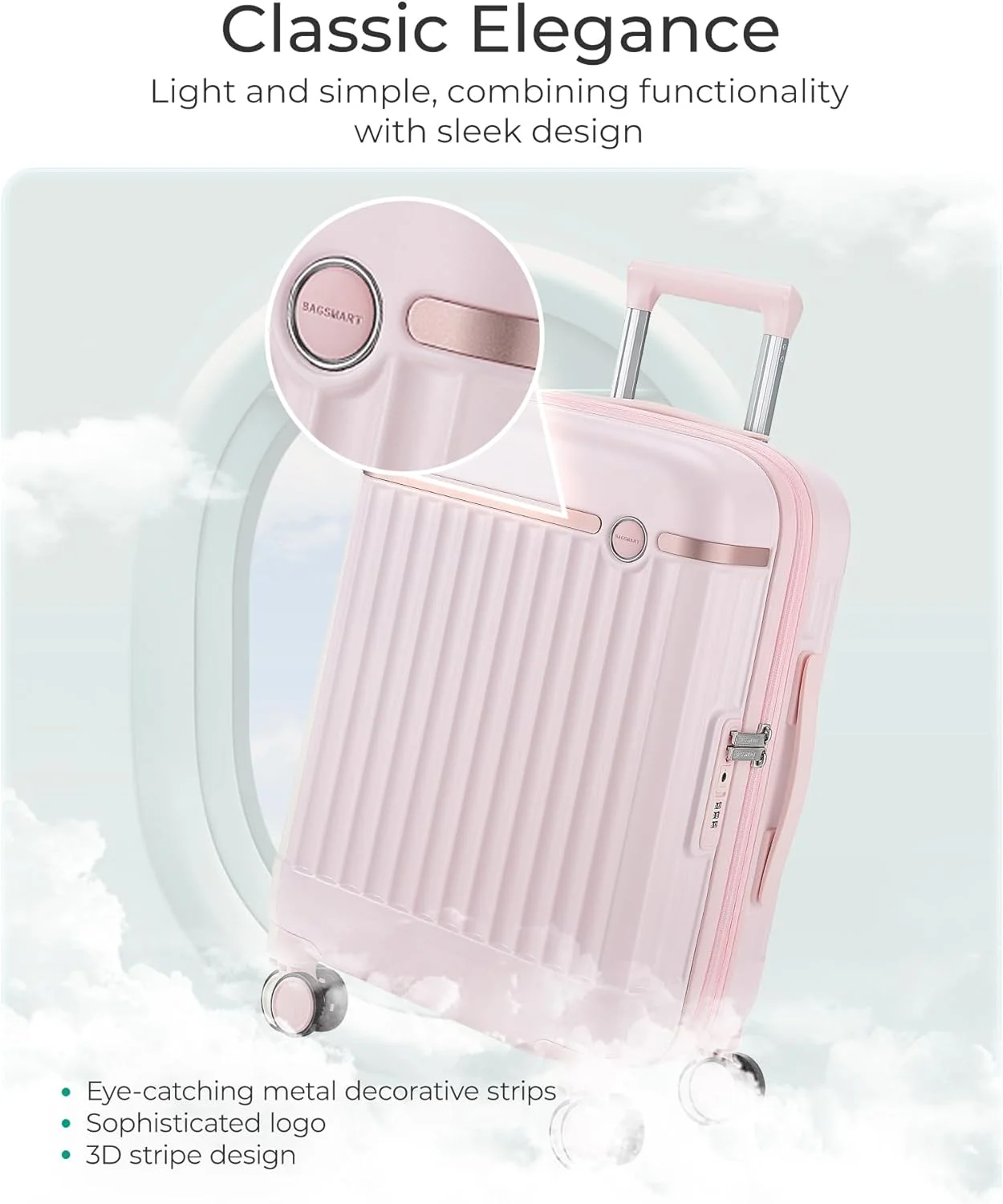 چمدان کابین سایز 20 اینچی قابل گسترش Roamer