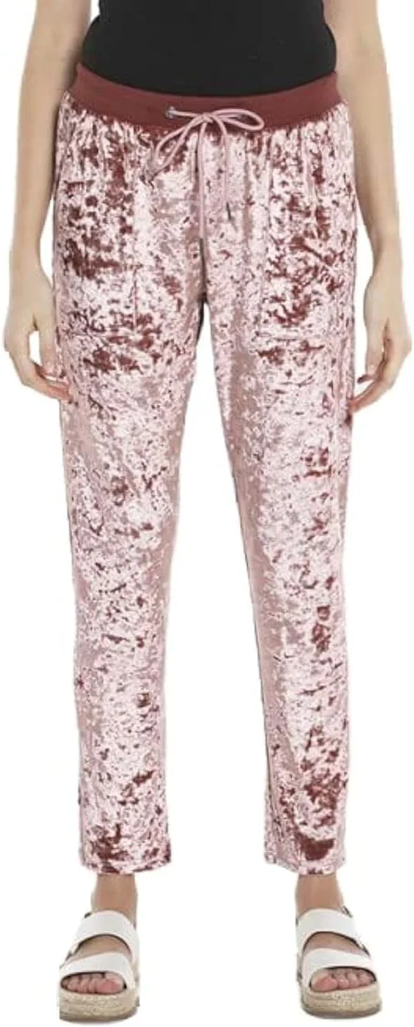 شلوار مخمل زنانه صورتی با کمر بند کشی - سایز M شلوار مخمل زنانه صورتی با کمر بند کشی - سایز M