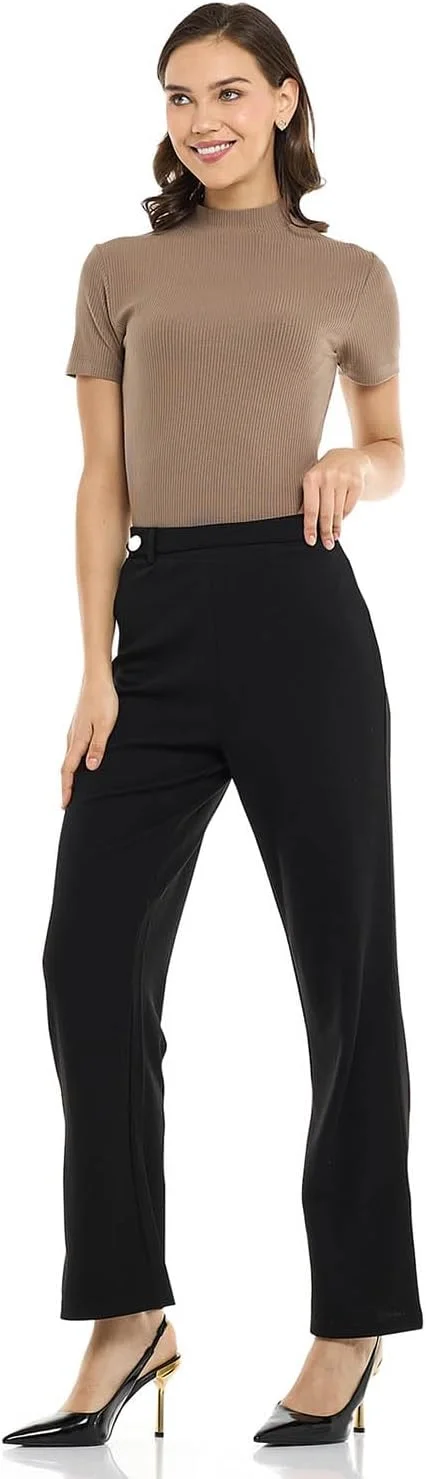 شلوار راسته زنانه آر اند بی مدل 325-1193Wy003-1 با کمر کشی