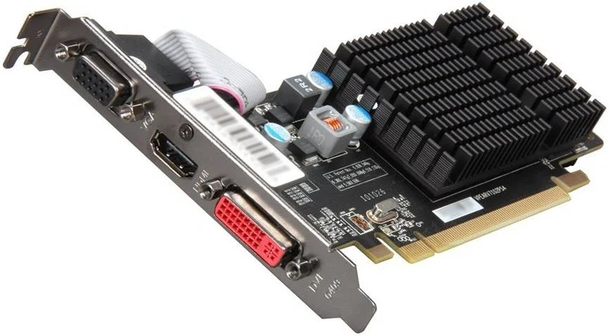 کارت گرافیک XFX Radeon HD 5450، حافظه 1 گیگابایتی DDR3 64 بیتی، فرکانس حافظه 1066 مگاهرتز، 80 پردازنده جریانی، PCI Express 2.1 x16، D-SUB / DVI / HDMI، مشکی | HD-545X-ZCH2