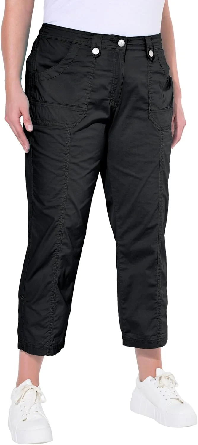 شلوار کارگو زنانه سایز بزرگ Ulla Popken با پاچه قابل جمع شدن