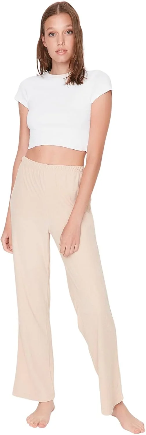 شلوار ترندیول با سنگ های فراوان، شلوار بافتنی Thmaw23PL00024